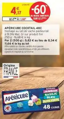 Intermarché APÉRICUBE COCKTAIL 48C offre