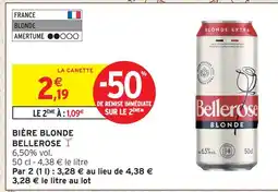 Intermarché Express Bellerose bière blonde offre