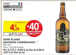Intermarché Express Brasserie cambrésienne bière blonde offre