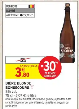 Intermarché Express Bon bonsecours bière blonde offre