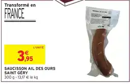 Intermarché Express Saint géry saucisson ail des ours offre