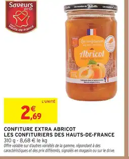 Intermarché Express Les confituriers des hauts-de-france confiture extra abricot offre