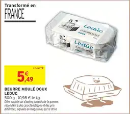 Intermarché Express Leduc beurre moulé doux offre