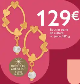 E.Leclerc Marta tedesco boucles perle de culture offre