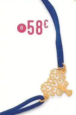 E.Leclerc Bracelet cordon, or jaune offre