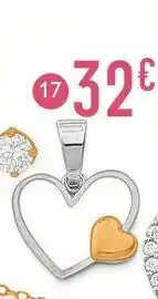 E.Leclerc Pendentif laque, or jaune et argent offre