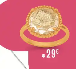 E.Leclerc Bague en plaqué or et oxyde de zirconium offre