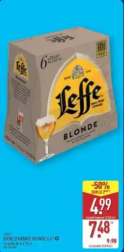 ALDI Leffe - bière d'abbaye blonde offre