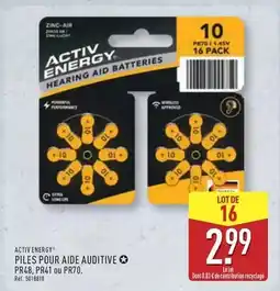 ALDI Piles pour aide auditive offre