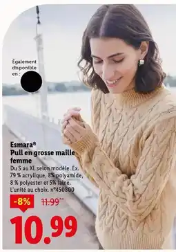 Lidl Maille - pull en grosse femme offre