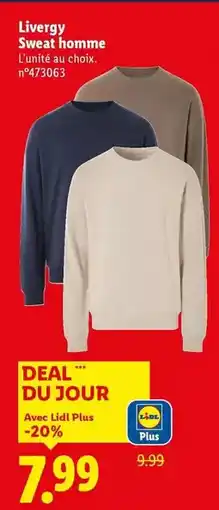 Lidl Livergy - sweet homme offre