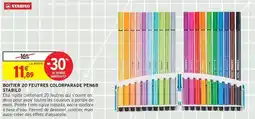 Intermarché Express Stabilo - boîtier 20 feutres colorparade pen68 offre