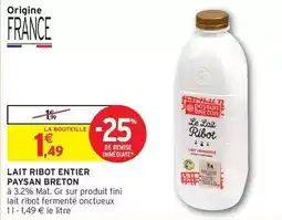 Intermarché Express Ribot - lait entier offre