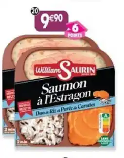 Maximo Lot de 2 barquettes de saumon à l'estragon, duo de riz et purée de carottes offre