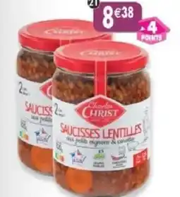 Maximo Lot de 2 bocaux de saucisses aux lentilles cuisinées aux petits oignons & carottes offre