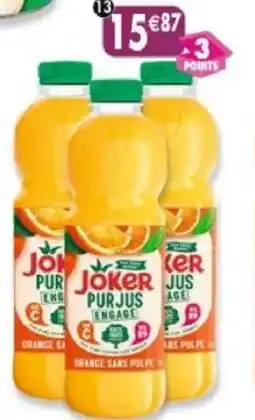 Maximo Lot de 3 bouteilles de joker pur jus d'orange sans pulpe offre