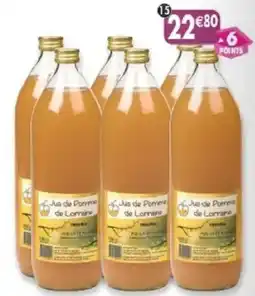 Maximo Lot de 6 bouteilles de pur jus de pomme trouble de lorraine offre