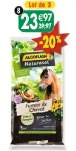 Maximo Lot de 3 sacs de fumier de cheval offre