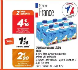Netto NETTO Crème semi-épaisse légère offre