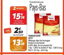 Netto NETTO Fromages rapés offre