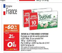 Netto TARTARE Ail et fines herbes 10 portions offre
