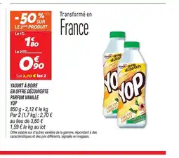 Netto YOP Yaourt à boire en offre découverte parfum vanille offre