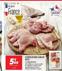 Netto NETTO 10 côtes de porc à griller offre