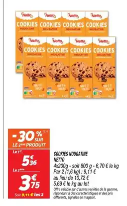Netto NETTO Cookies nougatine offre