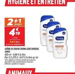 Netto SANEX Crème de douche derma care surgras offre