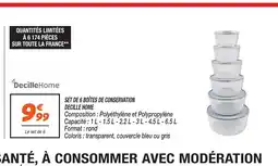 Netto DECILLE HOME Set de 6 boîtes de conservation offre