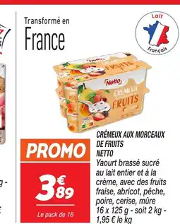 Netto NETTO Crémeux aux morceaux de fruits offre
