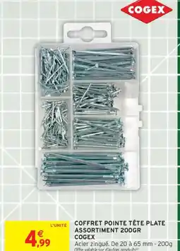 Intermarché COGEX Coffret pointe tête plate assortiment offre