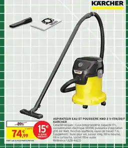 Intermarché KARCHER Aspirateur eau et poussiere kwd 3 v-17/4/20/f offre
