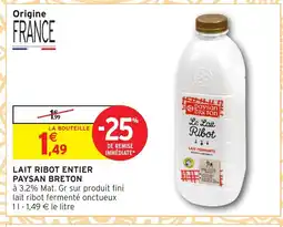 Intermarché Hyper PAYSAN BRETON Lait ribot entier offre