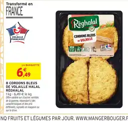 Intermarché Hyper RÉGHALAL 8 cordons bleus de volaille halal offre