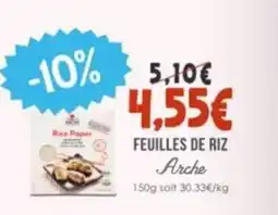 Naturalia ARCHE Feuilles de riz offre