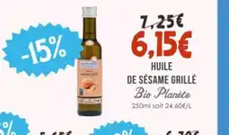 Naturalia BIO PLANÈTE Huile de sésame grillé offre