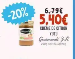 Naturalia GOURMNADI 3H Crème de citron yuzu offre