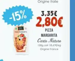 Naturalia CARTE NATURE Pizza margarita offre