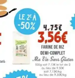 Naturalia MA VIE SANS GLUTEN Farine de riz demi-complet offre