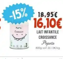 Naturalia POPOTE Lait infantile croissance offre