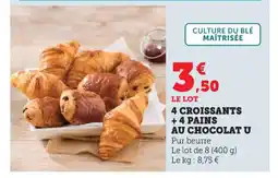 U Express U 4 croissants +4 pains au chocolat offre