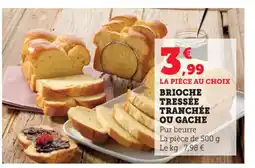 U Express Brioche tressée tranchée ou gache offre