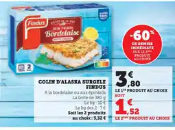 U Express FINDUS Colin d'alaska surgele offre