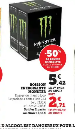 U Express MONSTER Boisson energisante offre
