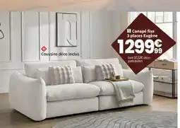Conforama Canapé fixe 3 places Eugène offre
