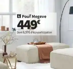 Conforama Pouf Megeve offre