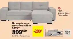 Conforama Canapé d'angle convertible Mattina offre