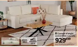 Conforama Canapé d'angle convertible Leucate offre