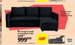 Conforama Canapé d'angle convertible Freya offre